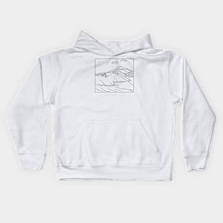 Red Hills with Pedernal White Clouds Kids Hoodie